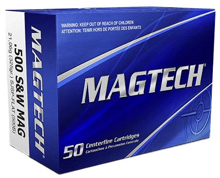 CARTOUCHES MAGTECH 500 SW MAG 325GR SJSP FLAT 500B*+