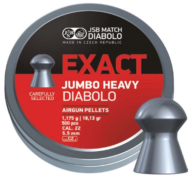 BOITE 500 PLOMBS JSB DIABOLO JUMBO EXACT HEAVY DIAM.5.52 546287-500