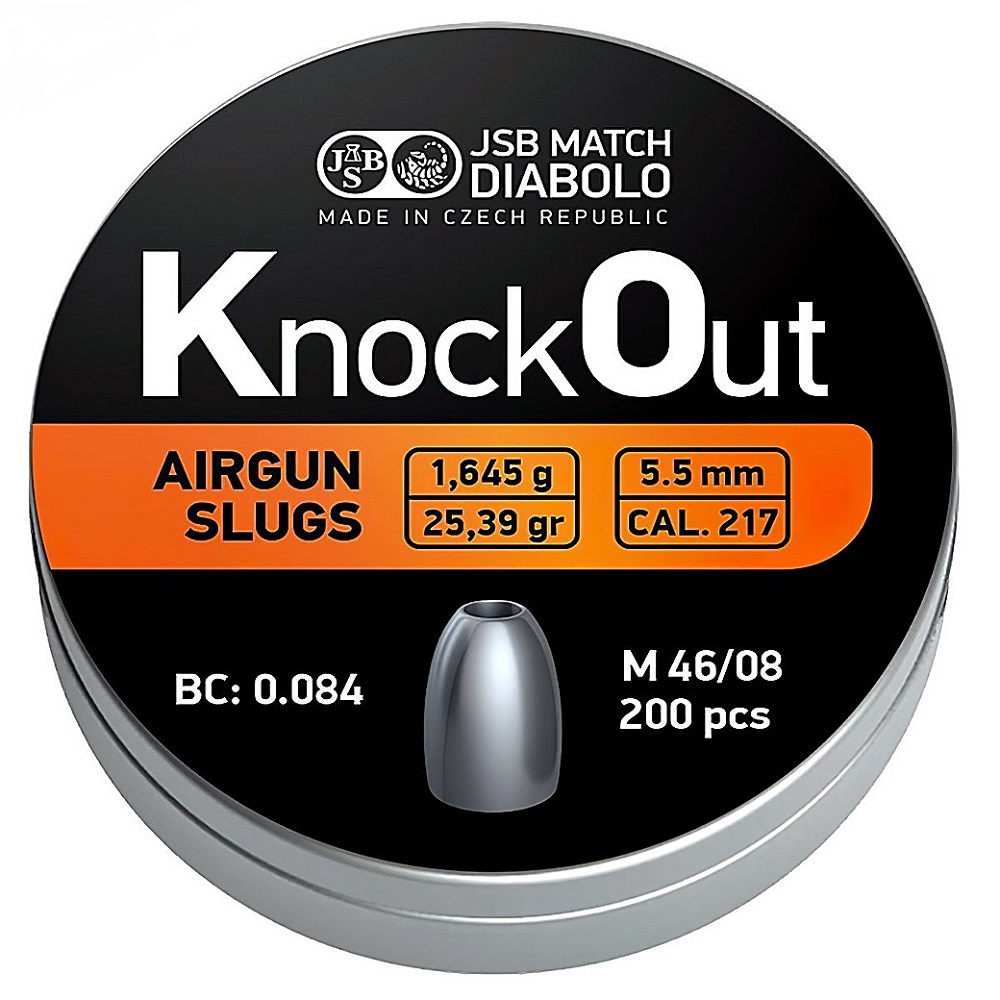 BOITE DE 150 PLOMBS JSB MATCH DIABOLO KNOCK OUT .217 5.5MM 546129-150