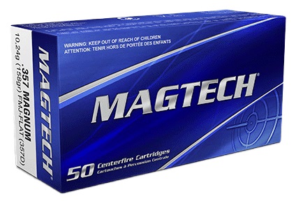 CARTOUCHES MAGTECH 357 MAG 158GR FMJ FLAT 357D*+