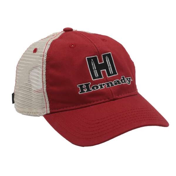 HORNADY RED & WHITE MESH CAP 99231