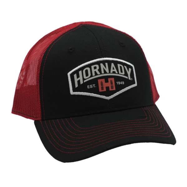 HORNADY BLACK/RED EST MESH CAP 99214