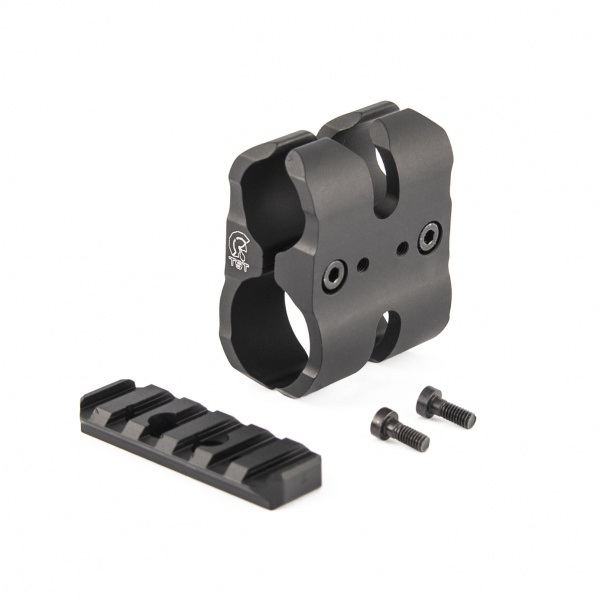 TACTICAL BARREL CLAMP TONI SYSTEM +1 PICATINNY RAIL NOIR ASTCTP-BK+