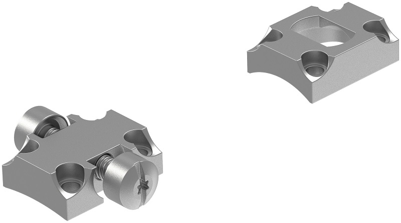 EMBASE 2 PIECES STD Browning X-Bolt 2-pc Silver 65425