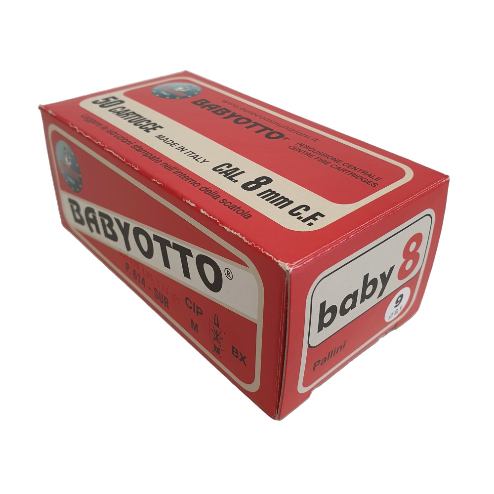 CARTOUCHES BABYOTTO PC CAL.8MM PL 9+