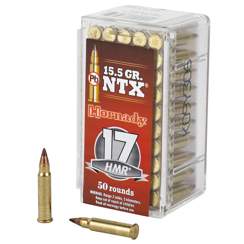 BOITE DE 50 CARTOUCHES HORNADY 17HMR 15.5 GR NTX 83171