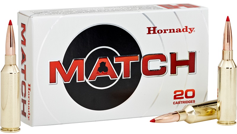 BOITE DE 20 CARTOUCHES HORNADY 308 WIN 168 GR BTHP MATCH 8097