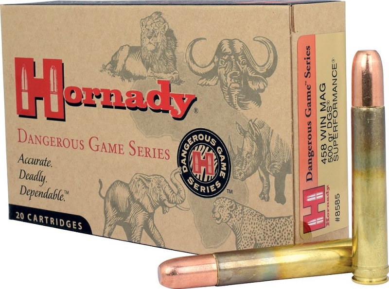 BOITE DE 20 CARTOUCHES HORNADY 458 WIN 500 GR DGS SPF 8585