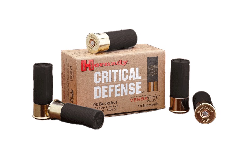 BOITE DE 10 CARTOUCHES HORNADY 12 GA 00 BUCKSHOT CRIT DFNSE 86240