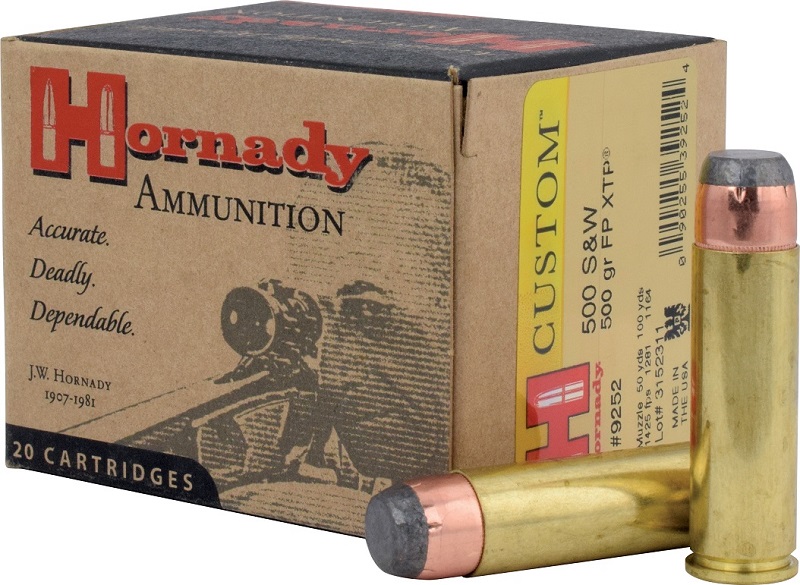 BOITE DE 20 CARTOUCHES HORNADY 500 S&W 500 GR FP XTP 9252*