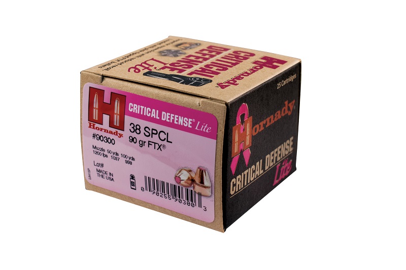 BOITE DE 25 CARTOUCHES HORNADY 38 SPCL 90 GR FTX CD LITE 90300*