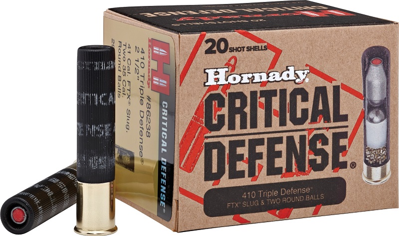 BOITE DE 20 CARTOUCHES HORNADY 410 GA CRITICAL DEFENSE 86238