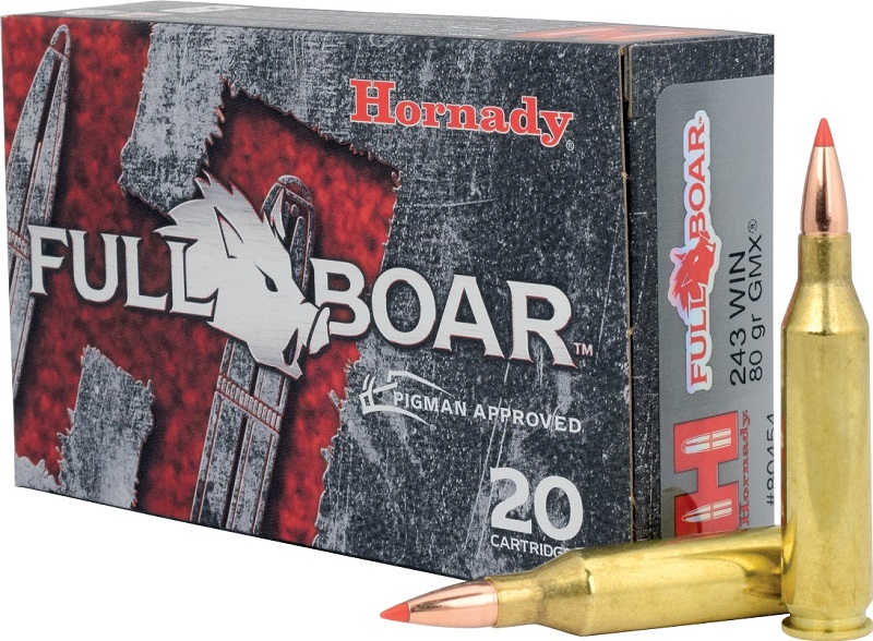 BOITE DE 20 CARTOUCHES HORNADY 243 WIN 80 GR GMX FB REF.80454