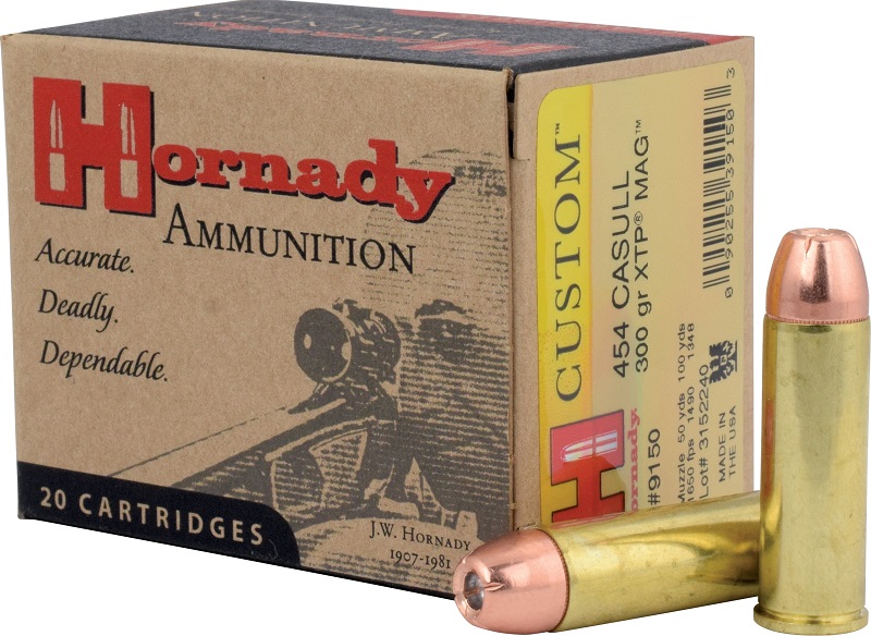 BOITE DE 20 CARTOUCHES HORNADY 454 CASULL 300GR XTP 9150*