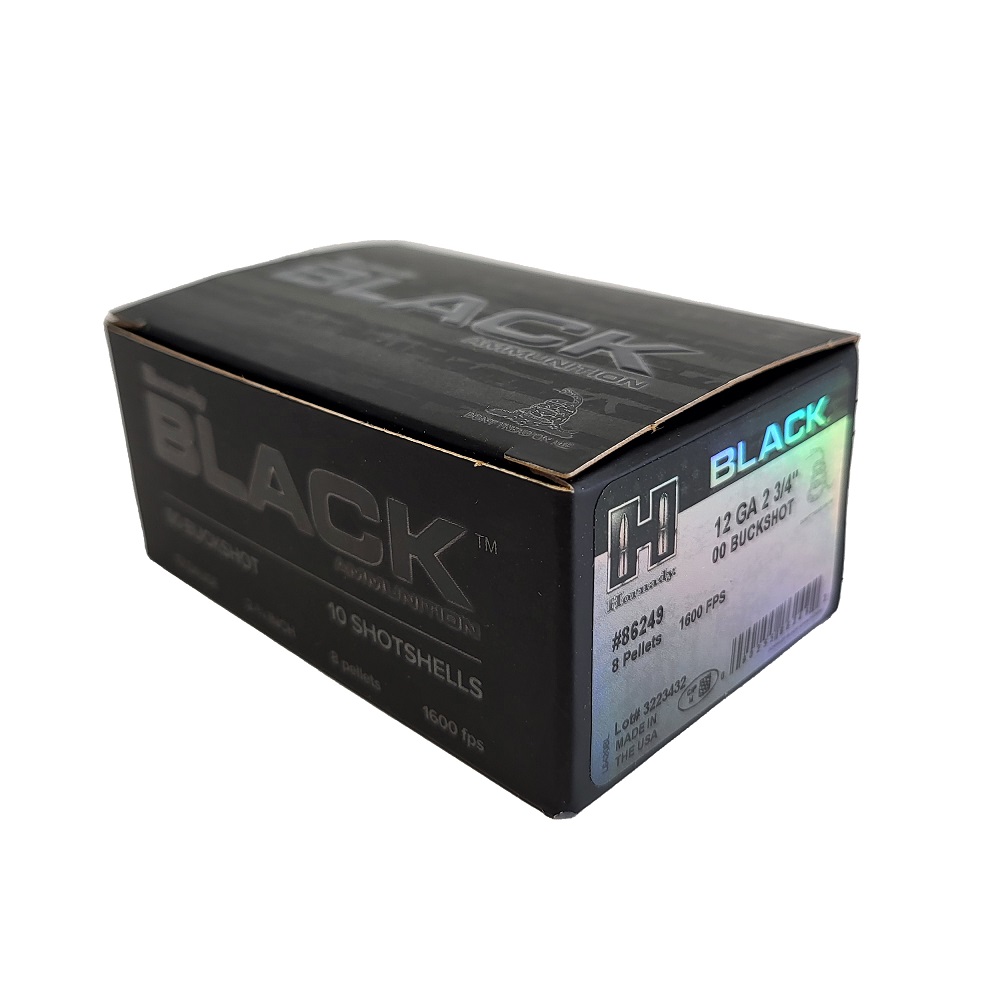 BOITE DE 10 CARTOUCHES HORNADY 12 GA 00 BUCKSHOT BLACK 86249