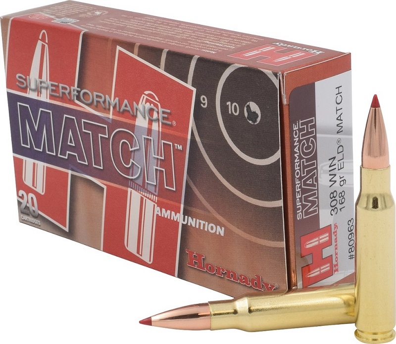 BOITE DE 20 CARTOUCHES HORNADY 308WIN 168GR ELD-MATCH SPF 80963