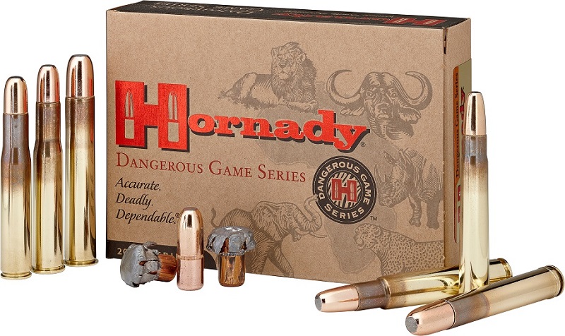 BOITE DE 20 CARTOUCHES HORNADY 470 NITRO EX 500 GR DGX BONDED 82631