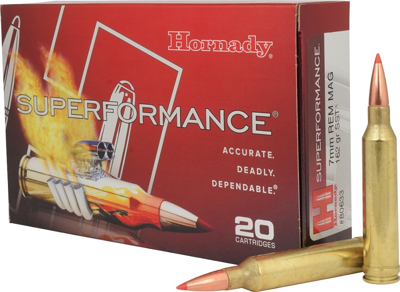 BOITE DE 20 CARTOUCHES HORNADY 7MM REM MAG 162 GR SST SPF 80633