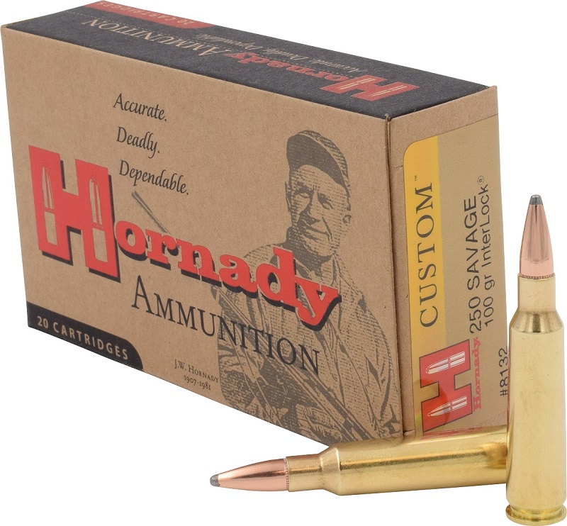 BOITE DE 20 CARTOUCHES HORNADY 250 SAVAGE 100 GR INTERLOCK 8132