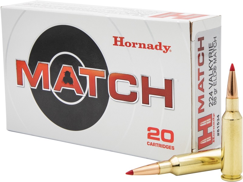 BOITE DE 20 CARTOUCHES HORNADY 224 VALKYRIE 88GR ELD-MATCH 81534