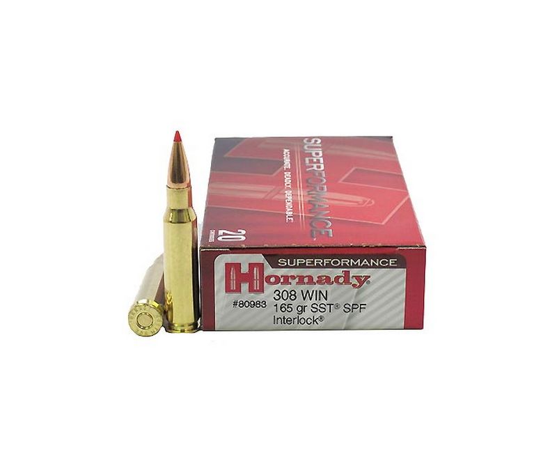 BOITE DE 20 CARTOUCHES HORNADY 308 WIN 165 GR SST SPF 80983