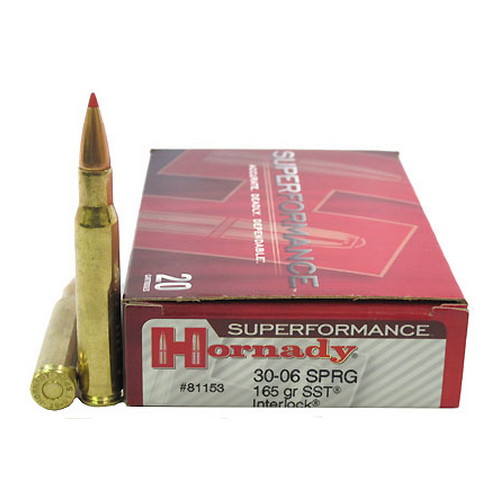 BOITE DE 20 CARTOUCHES HORNADY 30-06 SPRG 165 GR SST SPF 81153