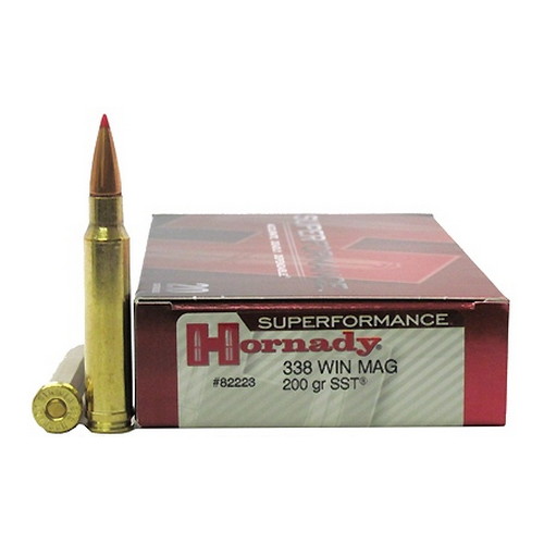 BOITE DE 20 CARTOUCHES HORNADY 338 WIN MAG 200 GR SST SPF 82223