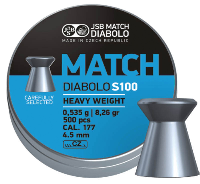 BOITE 500 PLOMBS JSB DIABOLO BLUE MATCH CAL.4.5 DIAM.4.49 0024-500