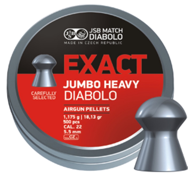 BOITE 250 PLOMBS JSB DIABOLO JUMBO EXACT HEAVY DIAM.5.52 546287-250