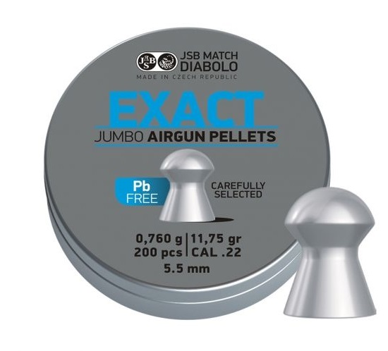 BOITE DE 200 PLOMBS JSB JUMBO EXACT LEAD FREE CAL.5.52 1006-02-200