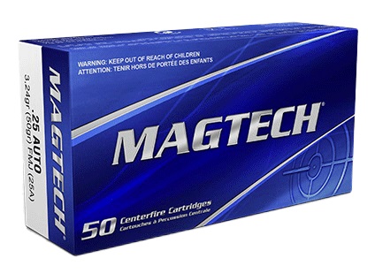 CARTOUCHES MAGTECH 25 AUTO 50GR FMJ 25A*+