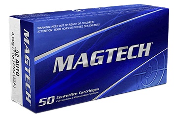 CARTOUCHES MAGTECH 32 AUTO 71GR FMJ 32A*+