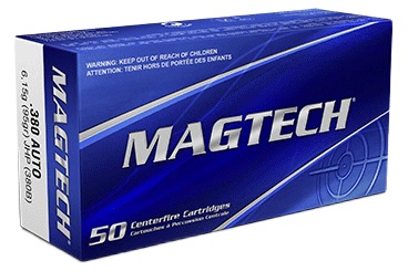 CARTOUCHES MAGTECH 380 AUTO 95GR JHP 380B*+