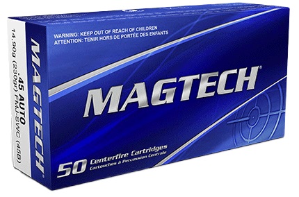 CARTOUCHES MAGTECH 45 AUTO 230GR FMJ SWC 45B*+