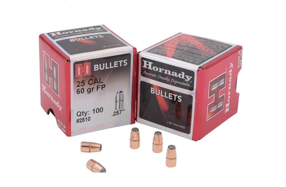 BOITE DE 100 OGIVES HORNADY 25 .257 60GR FP 2510