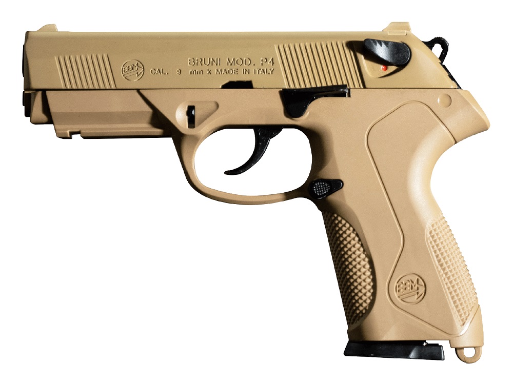 PISTOLET BRUNI P4 DESERT 9MM BLANC/GAZ