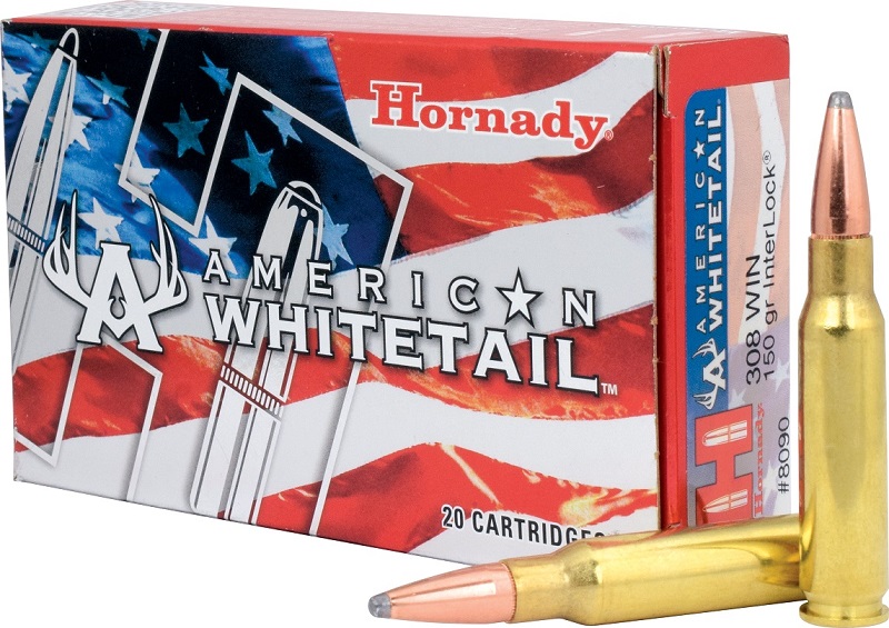 BOITE DE 20 CARTOUCHES HORNADY 308 WIN 150 GR INTERLOCK SP AW 8090+