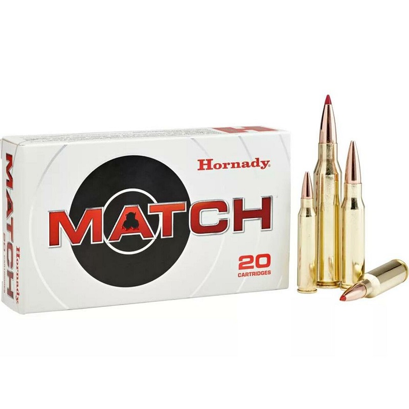 BOITE DE 20 CARTOUCHES HORNADY 223 REM 75 GR BTHP MATCH 8026*