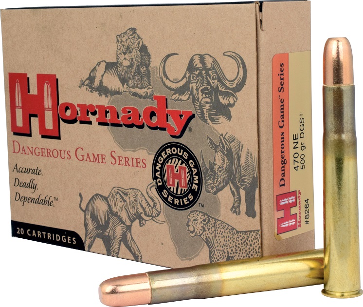 BOITE DE 20 CARTOUCHES HORNADY 470 NITRO EX 500 GR DGS 8264