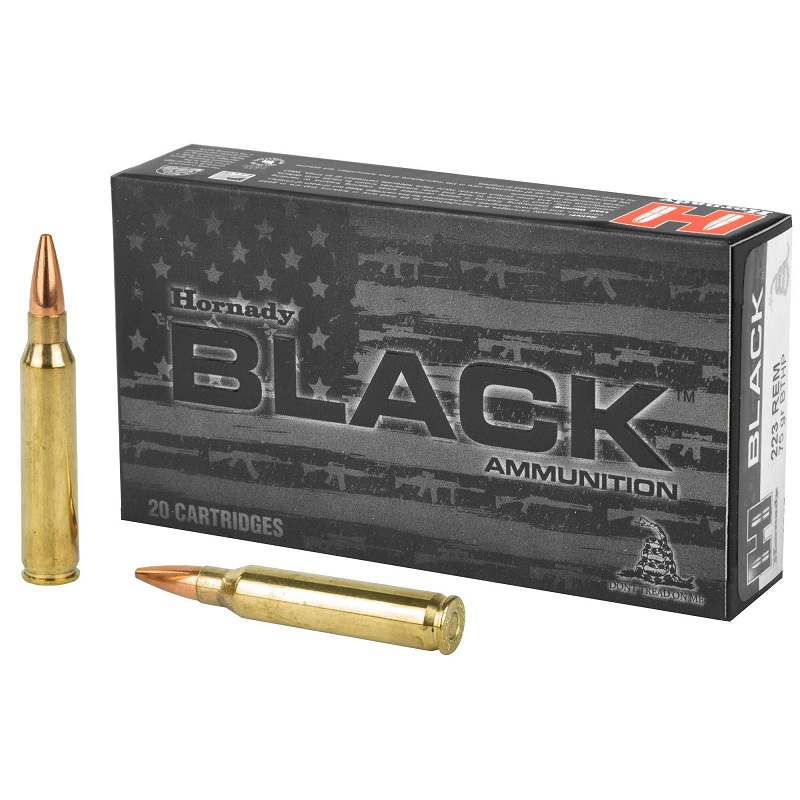 BOITE DE 20 CARTOUCHES HORNADY 223REM 75GR BTHP MATCH BLACK 80267*