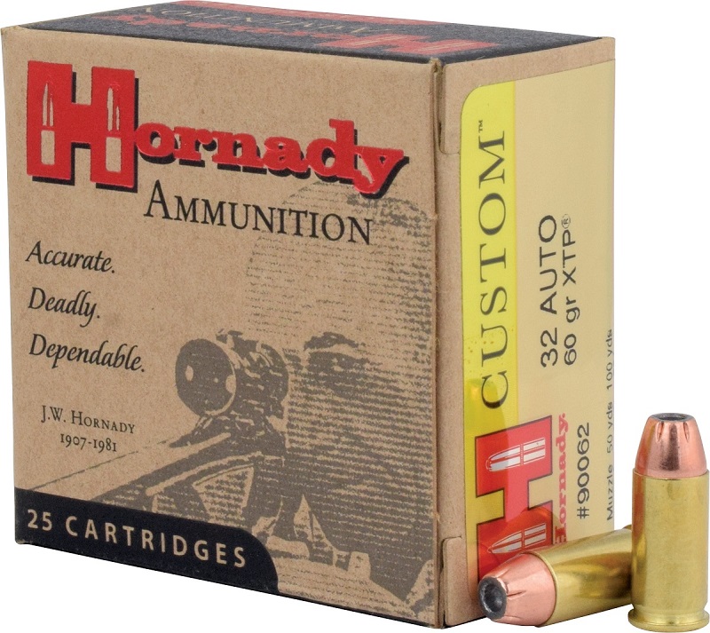 BOITE DE 25 CARTOUCHES HORNADY 32 AUTO 60 GR XTP 90062*