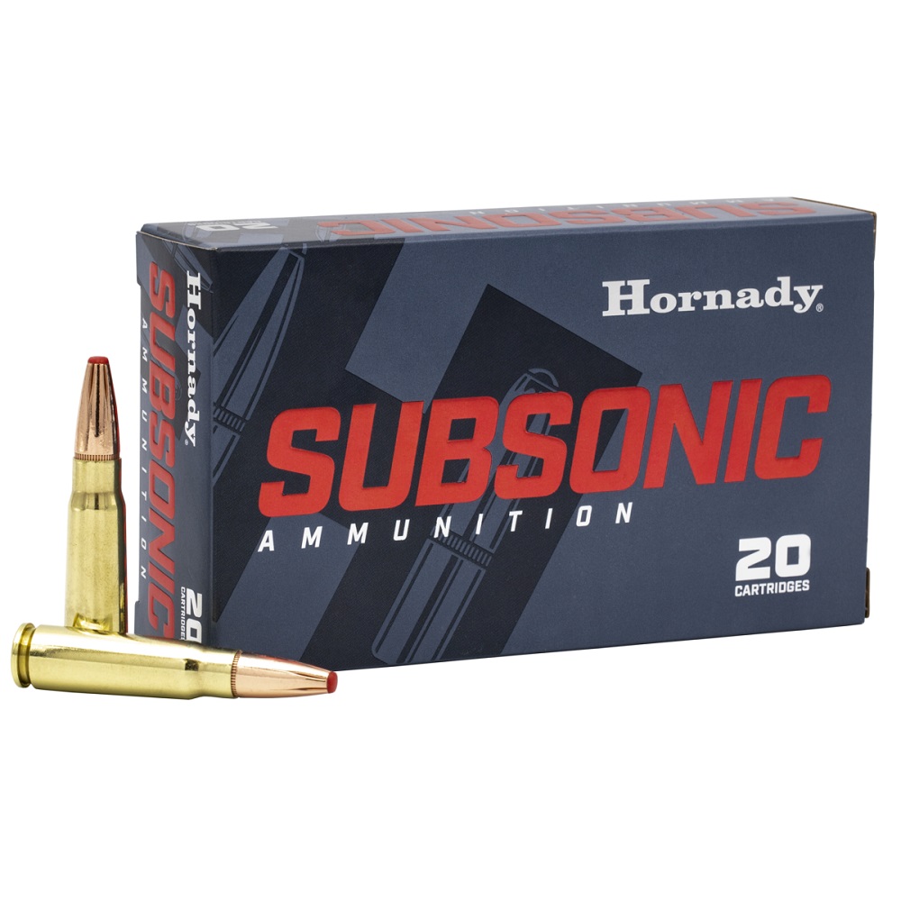 BOITE DE 20 CARTOUCHES HORNADY 7,62×39 255GR SUB-X 80787*