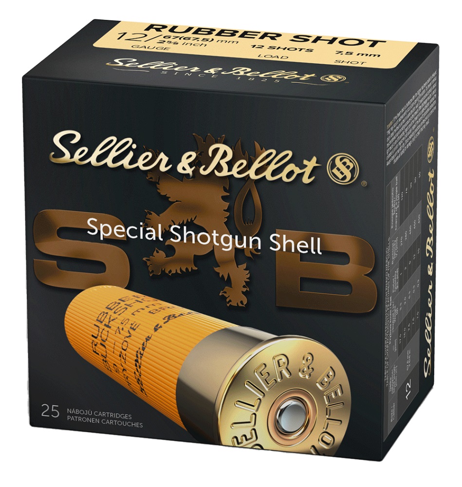 CARTOUCHES SB RUBBER BUCK SHOT CHEVROTINE CAOUTCHOUC 12GR CAL.12+